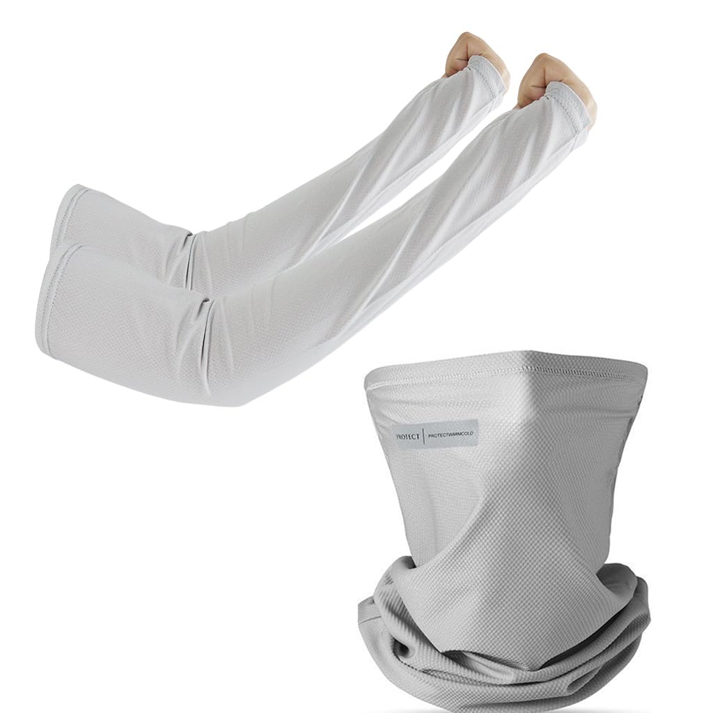 ZIBUYU Arm Sleeves for Men Stylish Combo Sun Protection Cool Breathable Arm Sleeve UPF 50+ Neck Gaiter Unisex Fashion Outdoor Face Mask Loose Arm Sleeve for Driving, Riding, Camping, Hiking, Golfing ZIBUYU Arm Sleeves for Men Stylish Combo Sun Protection Cool Breathable Arm Sleeve UPF 50+ Neck Gaiter Unisex Fashion Outdoor Face Mask Loose Arm Sleeve for Driving, Riding, Camping, Hiking, Golfing